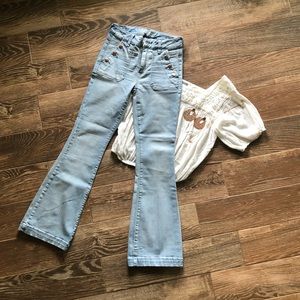 American Eagle High Rise Boho Artist Flare Jeans